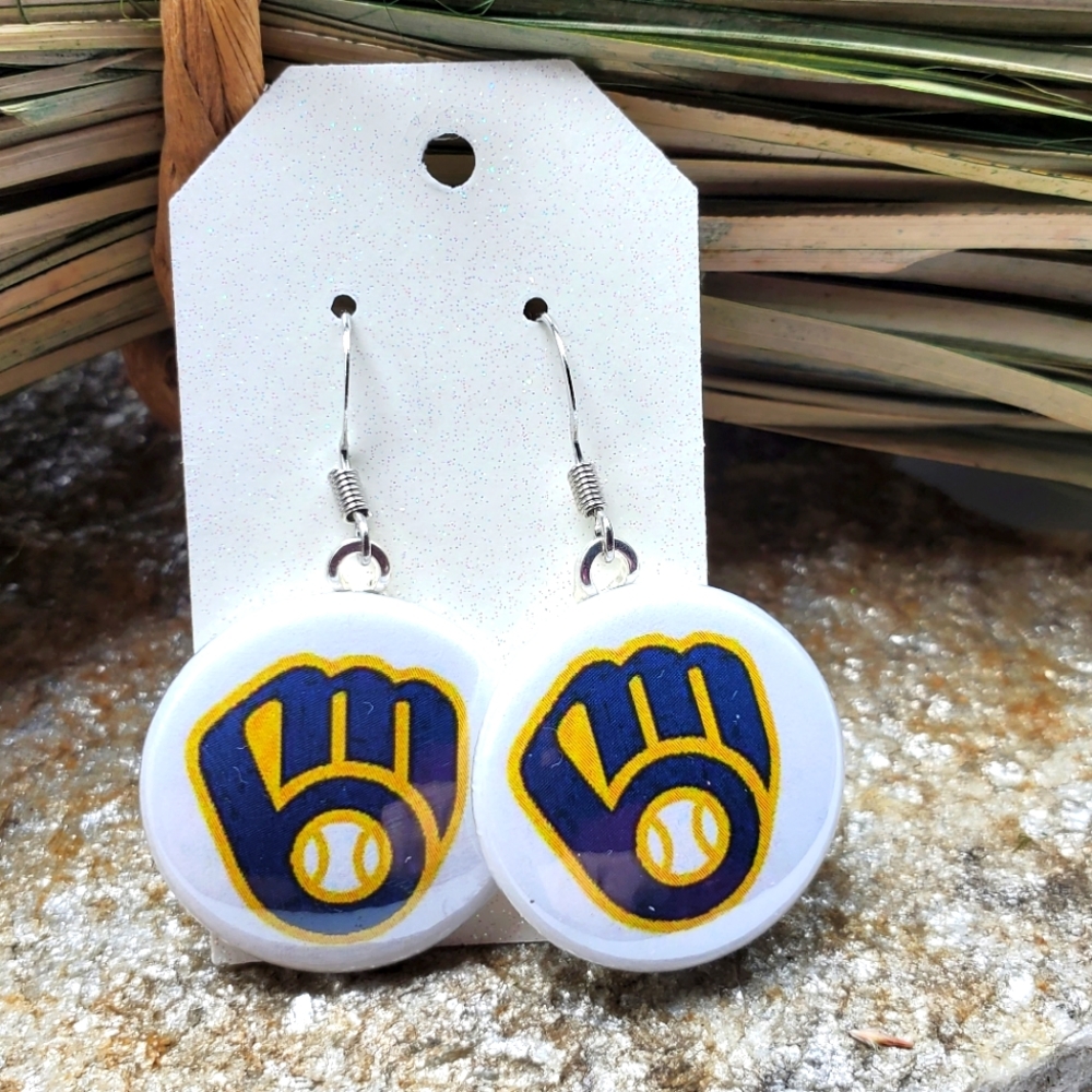 Milwaukee Brewers Earrings MLB Baseball Brewers Baseball Souvenir Fashion NWT